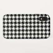 Coques Case-Mate iPhone Houndstooth BW Rpt Motif (Dos (Horizontal))