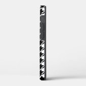 Coques Case-Mate iPhone Houndstooth BW Rpt Motif (Verso / Gauche)