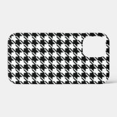 Coques Case-Mate iPhone Houndstooth BW Rpt Motif (Verso (horizontal))