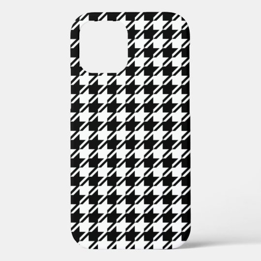 Coques Case-Mate iPhone Houndstooth BW Rpt Motif (Verso)