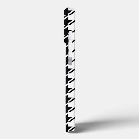 Coques Case-Mate iPhone Houndstooth BW Rpt Motif (Verso / Gauche)