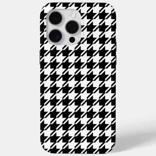 Coques Case-Mate iPhone Houndstooth BW Rpt Motif (Verso)