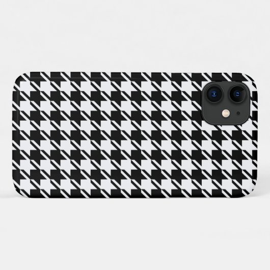 Coques Case-Mate iPhone Houndstooth BW Rpt Motif (Dos (Horizontal))