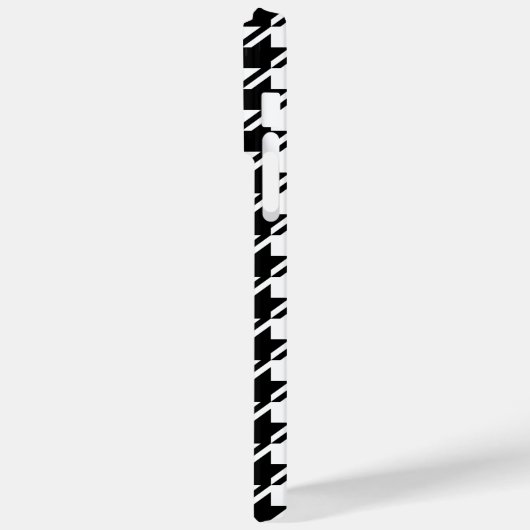 Coques Case-Mate iPhone Houndstooth BW Rpt Motif (Verso / Gauche)