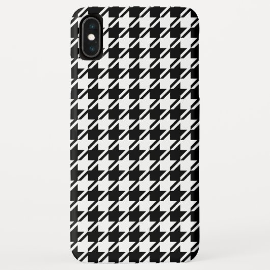 Coques Case-Mate iPhone Houndstooth BW Rpt Motif (Dos)