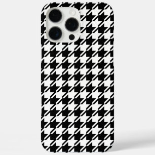 Coques iPhone 16 Pro Max Houndstooth BW Rpt Motif