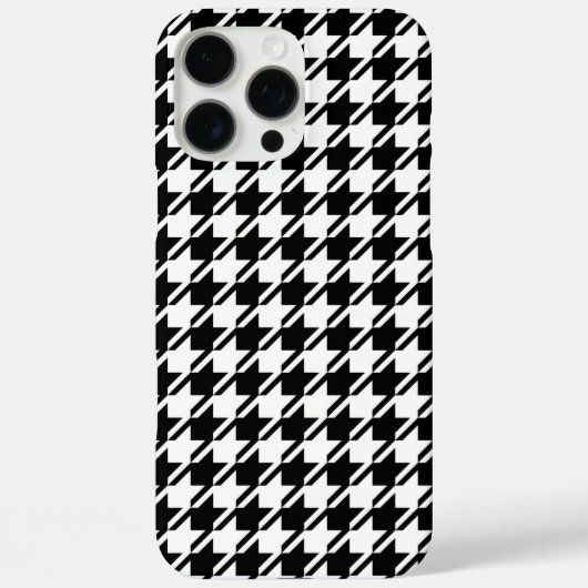 Coques Case-Mate iPhone Houndstooth BW Rpt Motif (Verso)