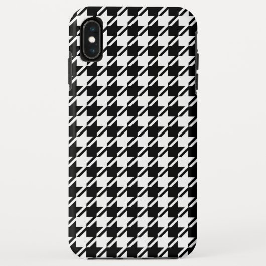 Coques Case-Mate iPhone Houndstooth BW Rpt Motif (Dos)