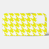Coques Case-Mate iPhone Houndstooth élégant au citron (Verso (horizontal))