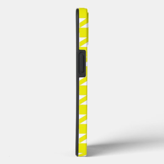 Coques Case-Mate iPhone Houndstooth élégant au citron (Verso / Droite)
