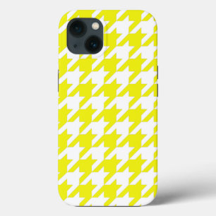 Coques Pour iPhone Houndstooth élégant au citron