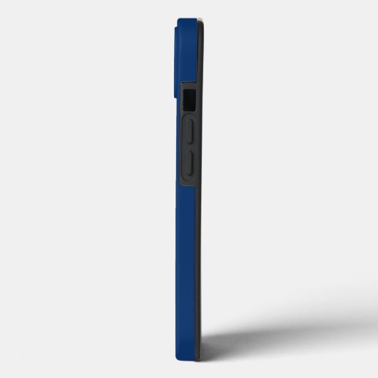 Coques Case-Mate iPhone Houndstooth élégant Navy avec texte personnalisé (Verso / Gauche)