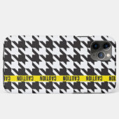 Coques Case-Mate iPhone Houndstooth enveloppé dans la prudence (Dos (Horizontal))