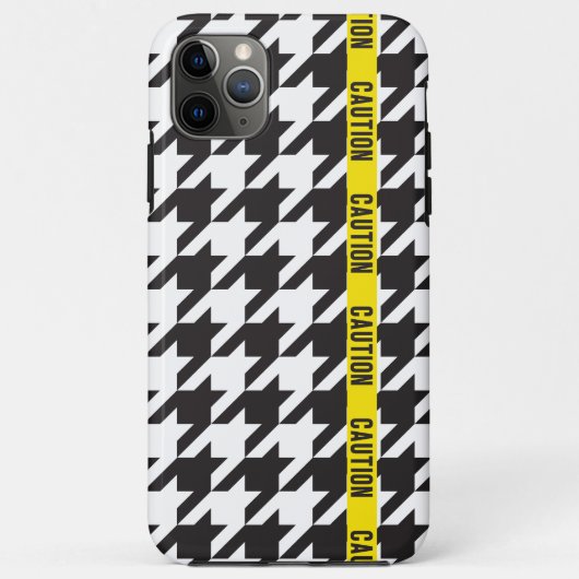 Coques Case-Mate iPhone Houndstooth enveloppé dans la prudence (Dos)