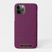 Coques Case-Mate iPhone Houndstooth-Magenta- (Dos)