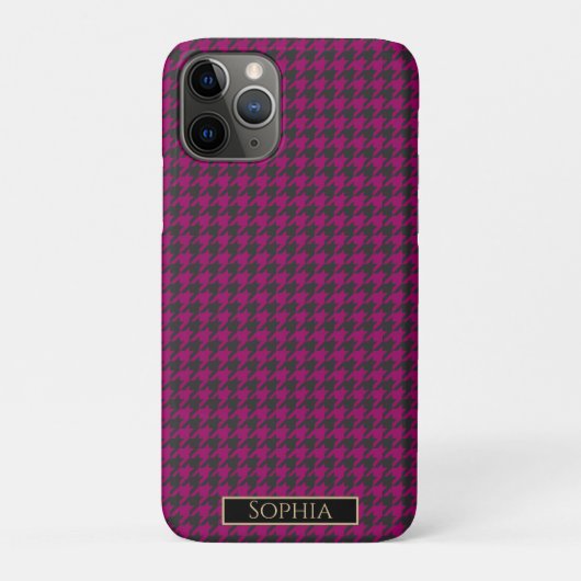 Coques Case-Mate iPhone Houndstooth-Magenta- (Dos)