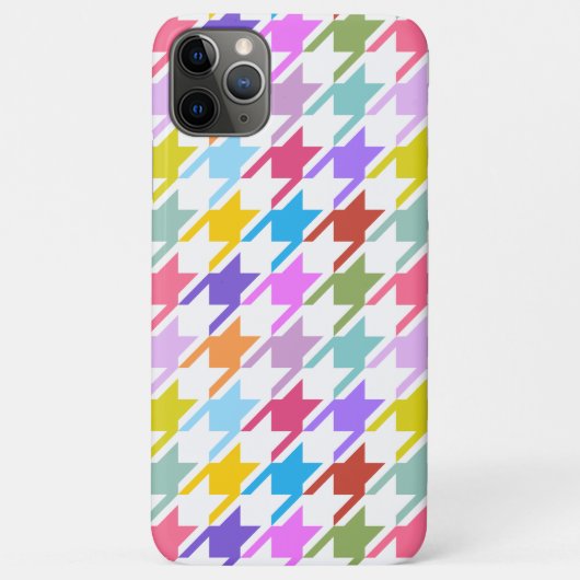Coques Case-Mate iPhone Houndstooth Multicolor+White Big Motif (Dos)