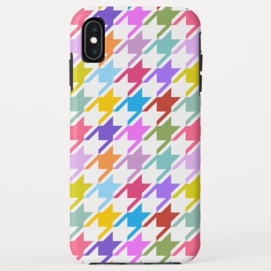 Coques Case-Mate iPhone Houndstooth Multicolor+White Big Motif (Dos)