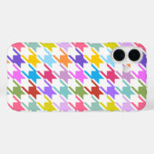 Coques Case-Mate iPhone Houndstooth Multicolor+White Big Motif (Verso (horizontal))