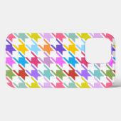 Coques Case-Mate iPhone Houndstooth Multicolor+White Big Motif (Verso (horizontal))