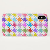 Coques Case-Mate iPhone Houndstooth Multicolor+White Big Motif (Dos (Horizontal))