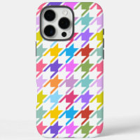 Houndstooth Multicolor+White Big Motif