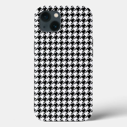 Coques Case-Mate iPhone Houndstooth noir et blanc par Shirley Taylor (Verso)