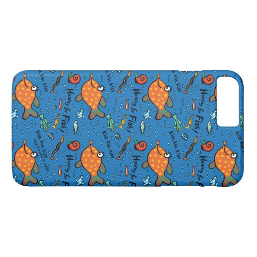 Coques Case-Mate iPhone Hourra pour le motif de poissons (Dos (Horizontal))