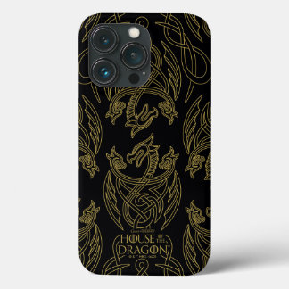 Case-Mate iPhone Case HOUSE of the Dragon | Gold Filigree Dragon Pattern