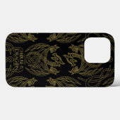 Coques Case-Mate iPhone HOUSE of the Dragon | Gold Filigree Dragon Pattern (Verso (horizontal))