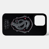 Coques Case-Mate iPhone HOUSE of the Dragon | Silver Dragon Crest (Verso (horizontal))