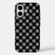 Housse arrière d'iPhone à motif blanc et noir sans