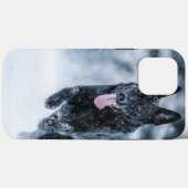 Coques Case-Mate iPhone Housse de couette Black German Shepherd dans la ne (Verso (horizontal))