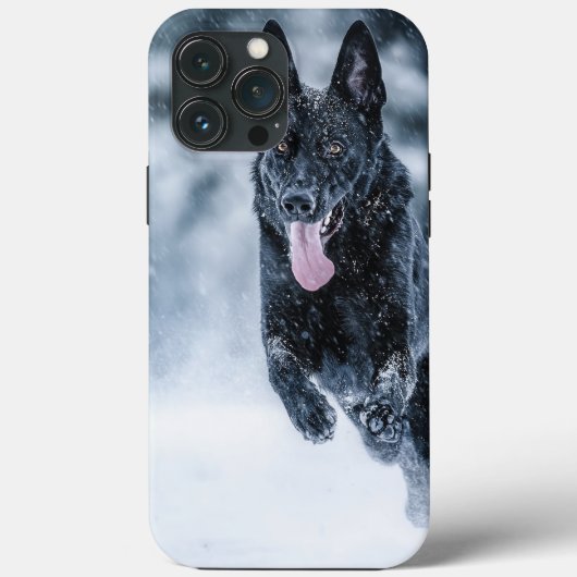Coques Case-Mate iPhone Housse de couette Black German Shepherd dans la ne (Verso)