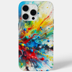 Coque iPhone 15 Pro Max Housse de téléphone à éclaboussures de peinture