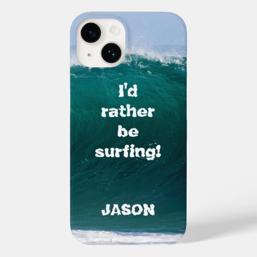 Coques Case-Mate iPhone Housse de téléphone Big Wave I'd Rather Be Surfing (Verso)