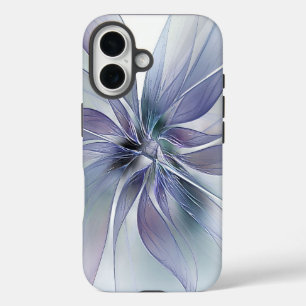 Coques iPhone 16 Housse de téléphone Fleur délicate bleu pervenche