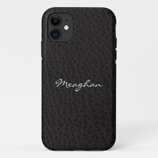 Coques Case-Mate iPhone Housse en texture de cuir noir pour iPhone 5 (Dos)