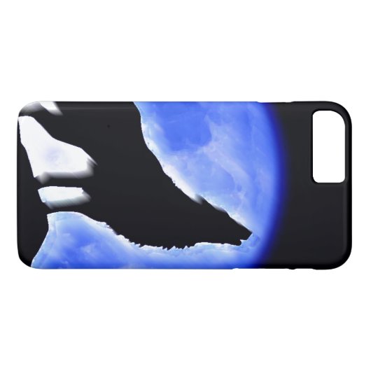 Coques Case-Mate iPhone Howling Grey Wolf à Moon (Dos (Horizontal))
