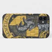 Coques Case-Mate iPhone Hufflepuff Crest détruit (Dos (Horizontal))