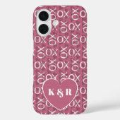 Coques Case-Mate iPhone Hugs Personnalisés Bisous XOXO Rose (Verso)