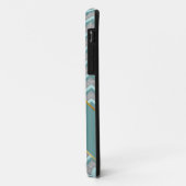 Coques Case-Mate iPhone Huile d'argent et ZigZag Turquoise (Dos/Gauche)