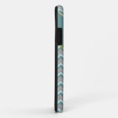 Coques Case-Mate iPhone Huile d'argent et ZigZag Turquoise (Dos/Droite)