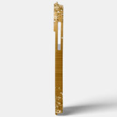 Coques Case-Mate iPhone Huile d'or Glitter Monogramme noir et blanc (Verso / Gauche)