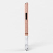 Coques Case-Mate iPhone Huile d'or rose sur marbre (Dos/Droite)