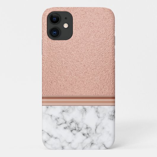 Coques Case-Mate iPhone Huile d'or rose sur marbre (Dos)
