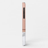 Coques Case-Mate iPhone Huile d'or rose sur marbre (Dos/Gauche)