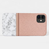 Coques Case-Mate iPhone Huile d'or rose sur marbre (Dos (Horizontal))