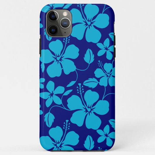 COQUES Case-Mate iPhone HULA HAWAIEN (HIBISCUS) BLEU FONCÉ/CLAIR (Dos)