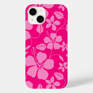 COQUE POUR iPhone 14 HULA HAWAIEN (HIBISCUS) GOYAVE ROSE
